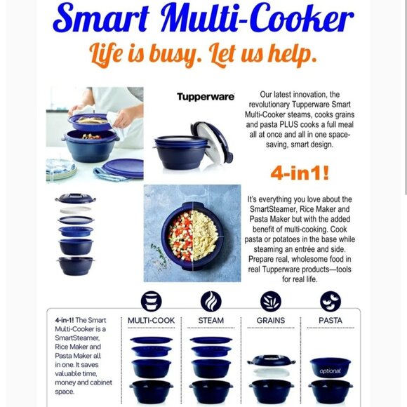 New in Box Tupperware Smart Multi Cooker 4-in-1 microwave cooking solution - Picture 8 of 8